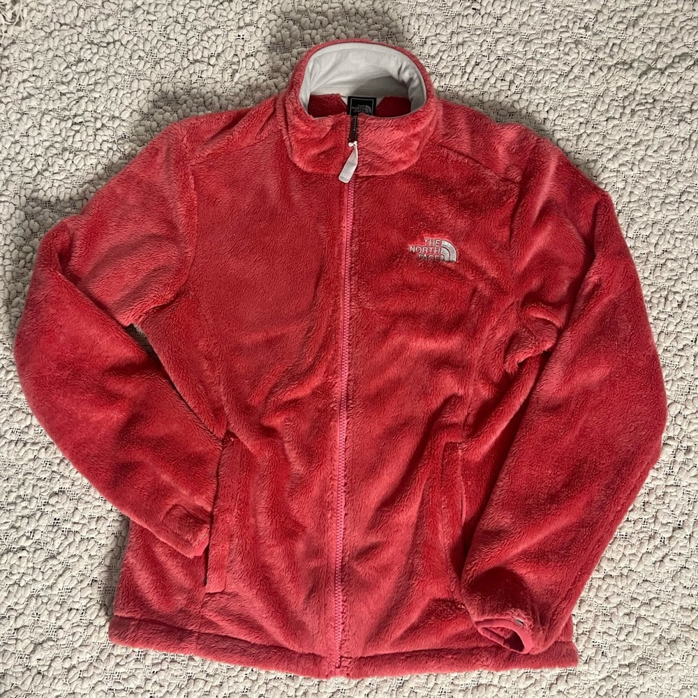 NWOT The North Face Womens Jacket Size M Osito Fleece Hot Pink Full Zip